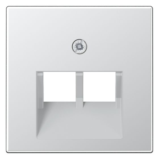 Jung Abdeckung für IAE/UAE-Anschlussdosen Serie A A569-2BFPLUAAL, 55x55mm, Thermoplast lackiert, Aluminium