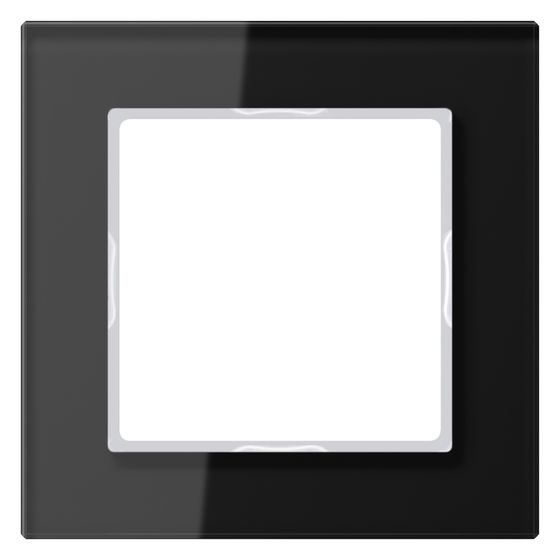 Jung Glasrahmen A CREATION AC 581 GL SW, 1fach, 84x84mm, Glas, Schwarz