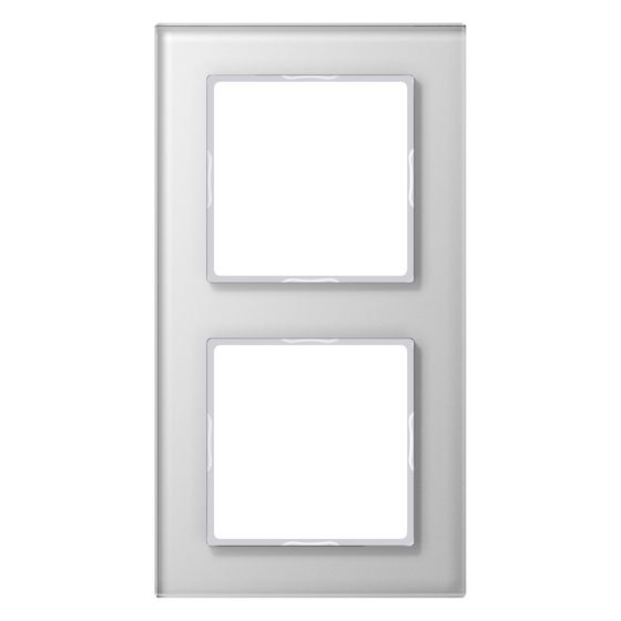 Jung Glasrahmen A CREATION AC582GLWW, 2fach, Glas, Alpinweiß