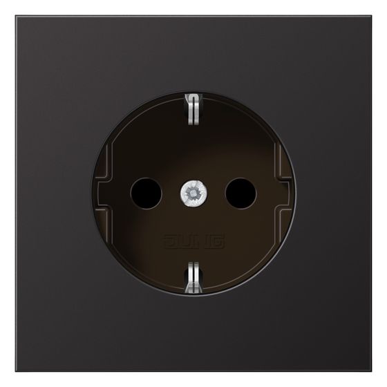 Jung Schutzkontakt-Steckdose LS AL1520D, 16A 250V, Aluminium, 70x70mm