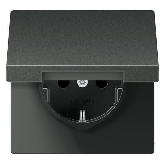 Jung Schutzkontakt-Steckdose LS AL1520KLAN, 16A 250V, Aluminium, Anthrazit