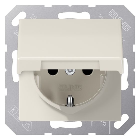 Jung Schutzkontakt-Steckdose Serie AS AS1520KL, 16A 250V, Duroplast, Weiß