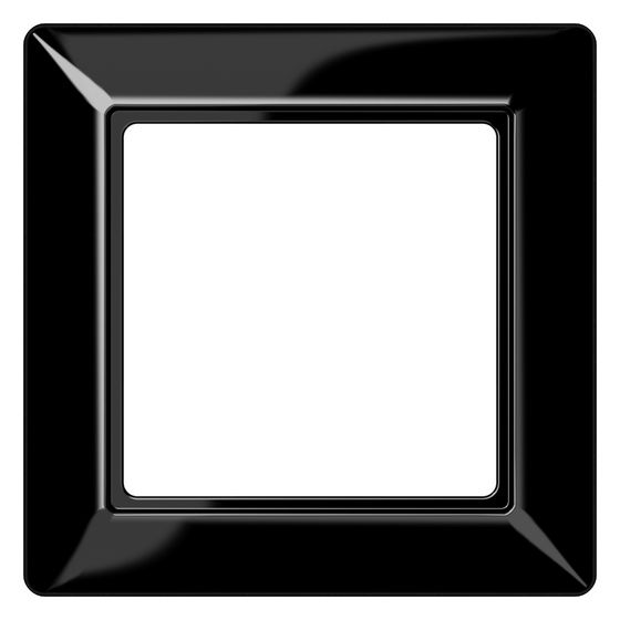 Jung Rahmen AS 581 SW 1fach, 80,5x80,5mm, Duroplast, Schwarz