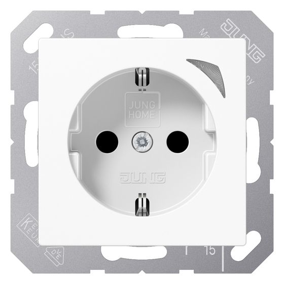 Jung HOME Schutzkontakt-Steckdose, BTA1521SWW, 16A, Thermoplast, Alpinweiß