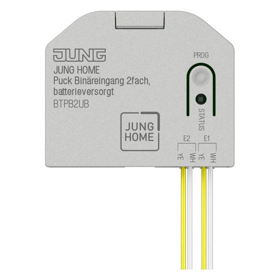 Jung Binäreingang HOME Puck 2fach, batterieversorgt, Unterputz