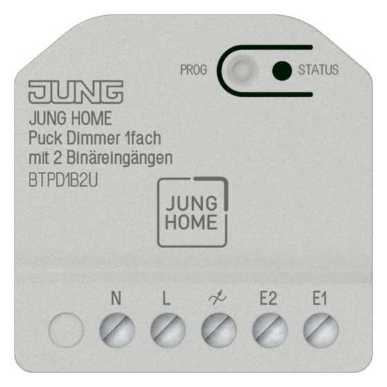 Jung Puck Dimmer, 1fach, 2 Binäreingänge, Unterputz