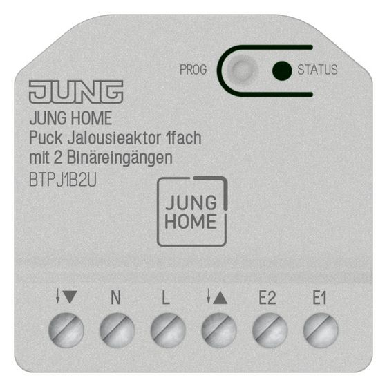 Jung Jalousieaktor, HOME Puck, 1-fach mit 2 Binäreingängen, Unterputz