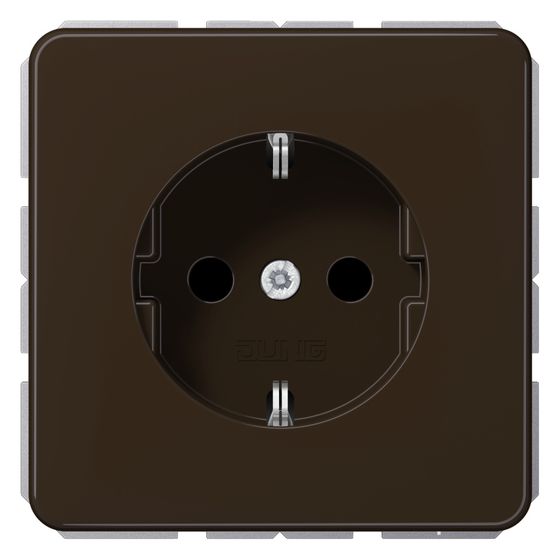 Jung Schutzkontakt-Steckdose Serie CD CD1520BR, 16A 250V, Duroplast, Braun