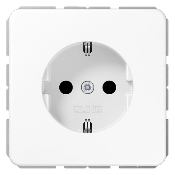 Jung Schutzkontakt-Steckdose CD 1520KIWW, 16A 250V, Duroplast, Alpinweiß