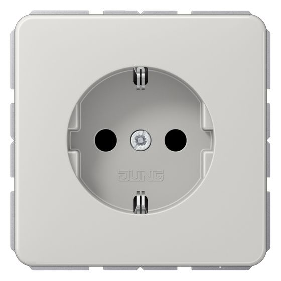 Jung Schutzkontakt-Steckdose Serie CD CD1520LG, 16A 250V, Duroplast, Lichtgrau