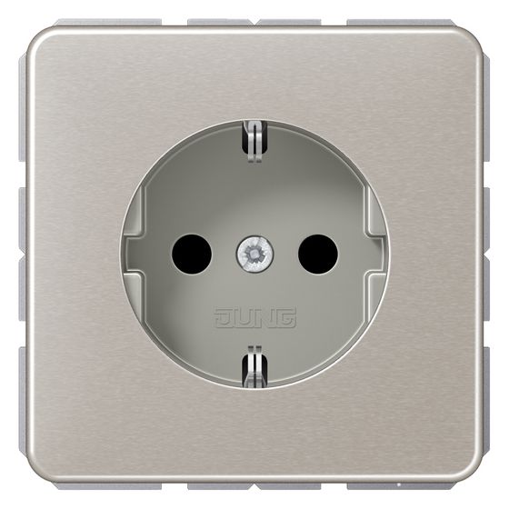 Jung Schutzkontakt-Steckdose CD 1520PT, 16A 250V, Aluminium eloxiert, Platin