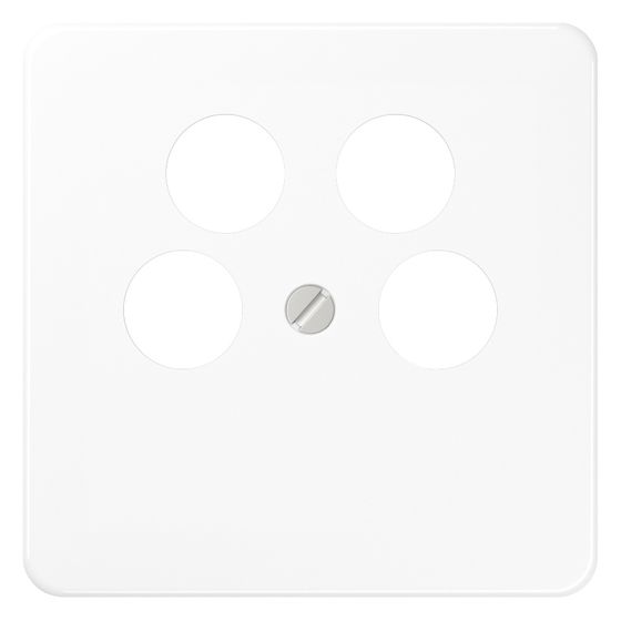 Jung Abdeckung CD 561-4 SAT2WW, 67x67mm, Thermoplast, Alpinweiß