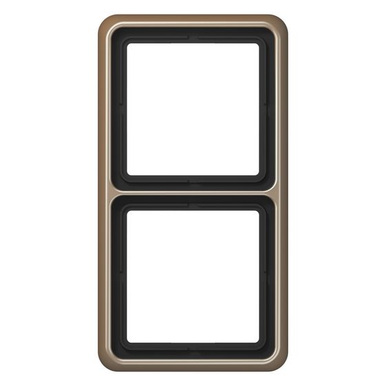 Jung Abdeckrahmen CD 500 CD582GB, 2fach, Aluminium eloxiert, Gold-Bronze
