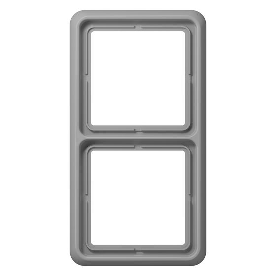Jung Abdeckrahmen CD 500, 2fach, Duroplast, Grau