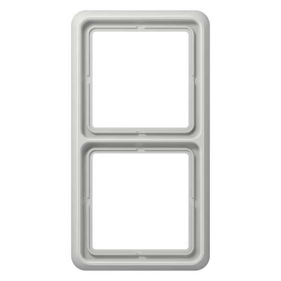 Jung Abdeckrahmen CD 500, 2fach, Duroplast, lichtgrau