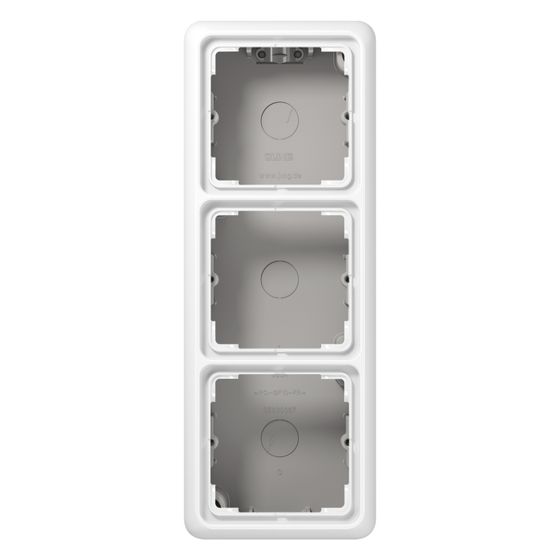 Jung Aufputz-Kappe CD 500, 3fach, Duroplast, Alpinweiß