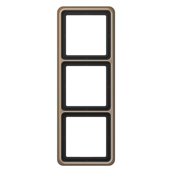 Jung Rahmen 3fach CD 500, 81x223mm, Aluminium, Gold-Bronze