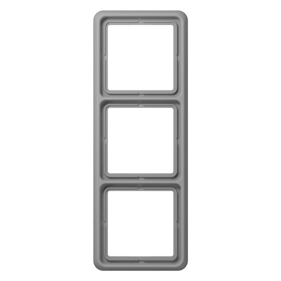 Jung Rahmen 3fach CD 500, 81x223mm, Duroplast, Grau