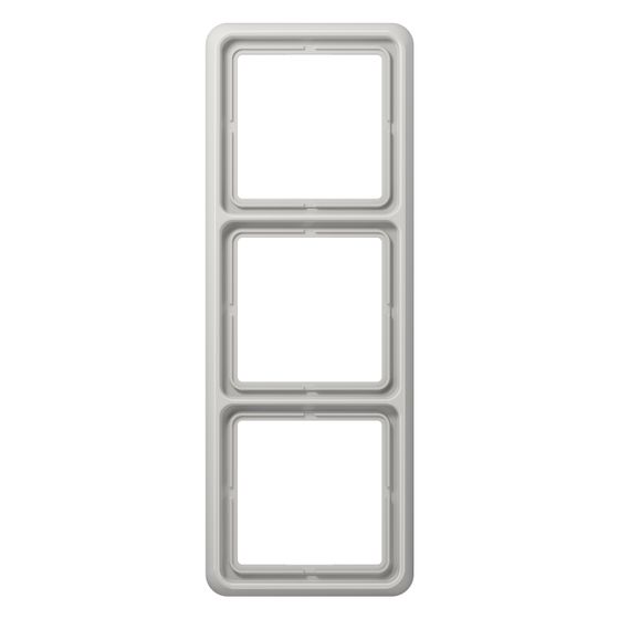 Jung Rahmen CD 500 3fach, 81x223mm, Duroplast, lichtgrau