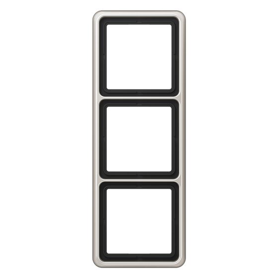 Jung Rahmen 3fach CD 500, 81x223mm, Aluminium, Platin