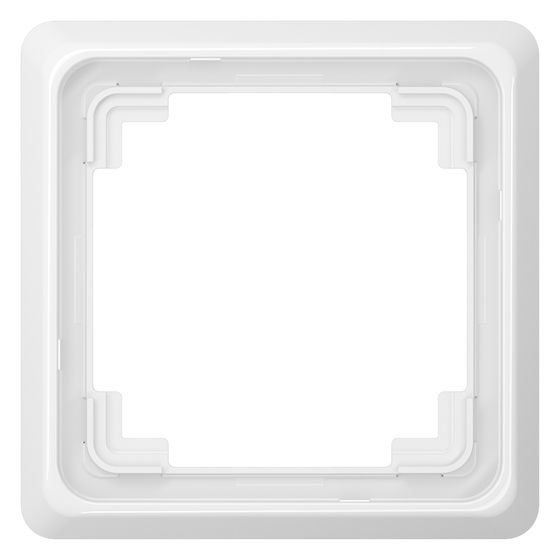 Jung Rahmen 1fach CD PLUS, 84x84mm, Duroplast, Alpinweiß