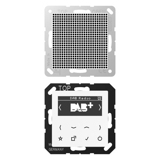 Jung Smart Radio DAB+ Set Mono Serie AS/A, Alpinweiß