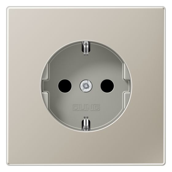 Jung Schutzkontakt-Steckdose LS ES1520, 16A 250V, Metall, Edelstahl
