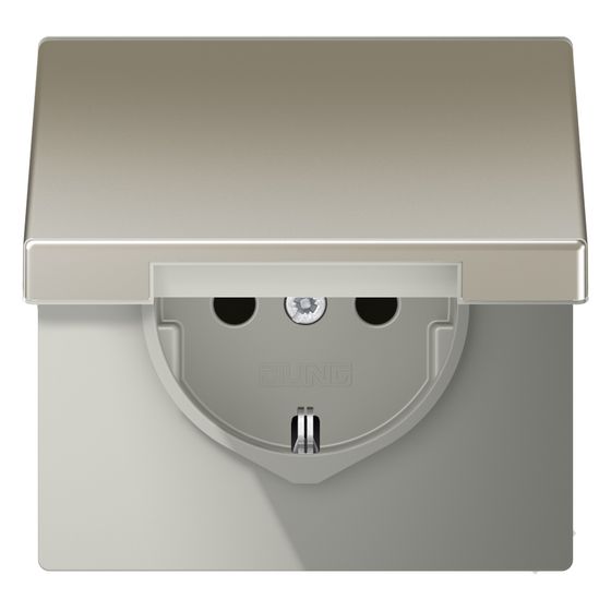 Jung Schutzkontakt-Steckdose Serie LS ES1520KIKL, 16A 250V, Edelstahl, 1 Stück