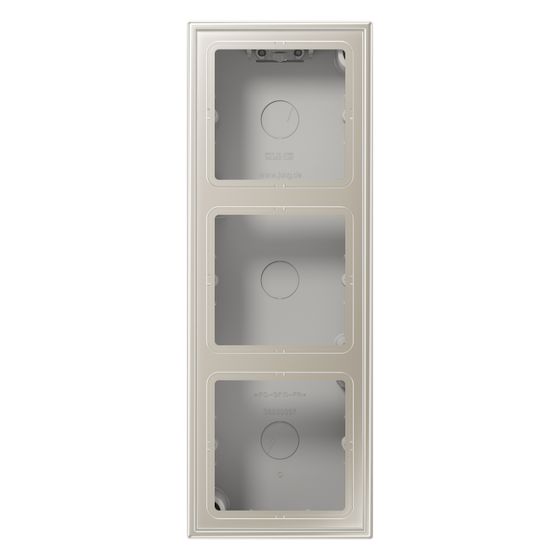 Jung Aufputz-Kappe LS CUBE 3fach, 223x81x47mm, Duroplast lackiert, Edelstahl