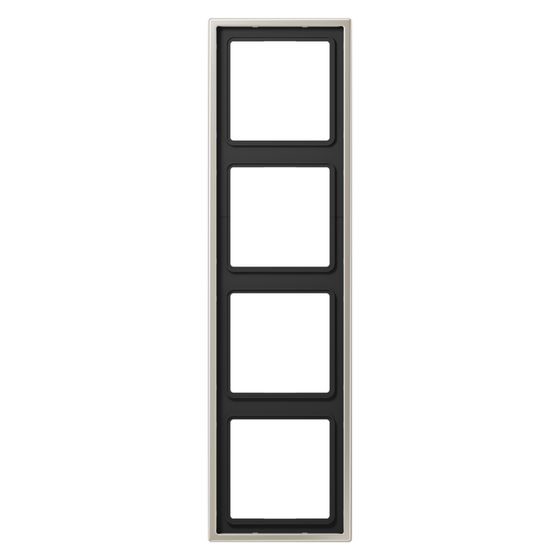 Jung Abdeckrahmen LS 990 4fach, 81x294mm, Metall, Edelstahl