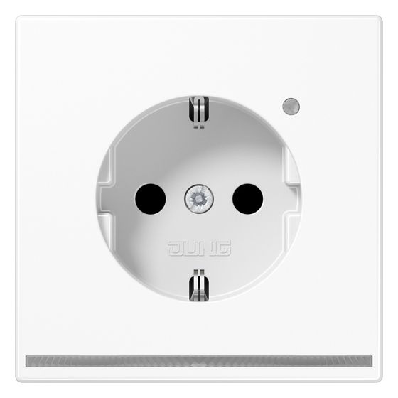 Jung Schutzkontakt-Steckdose LS LS1520-OWWLNW, mit LED-Orientierungslicht, Thermoplast, Alpinweiß