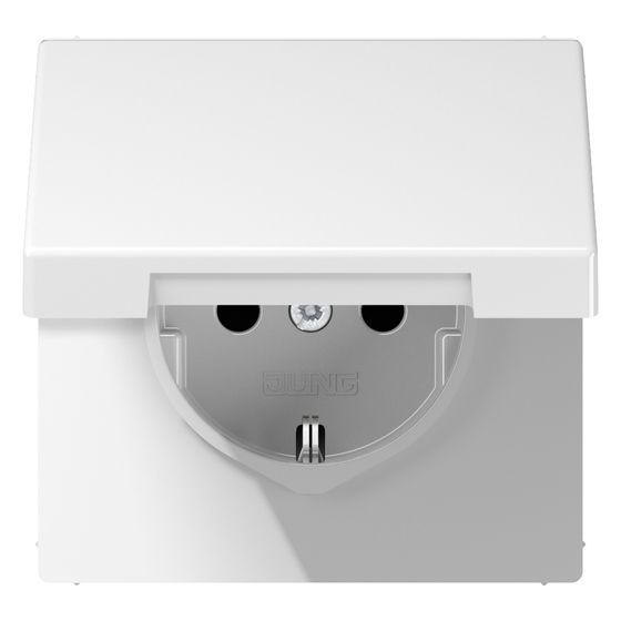 Jung Schutzkontakt-Steckdose Serie LS LS1520KIKLWW, 16A 250V, Duroplast, Alpinweiß