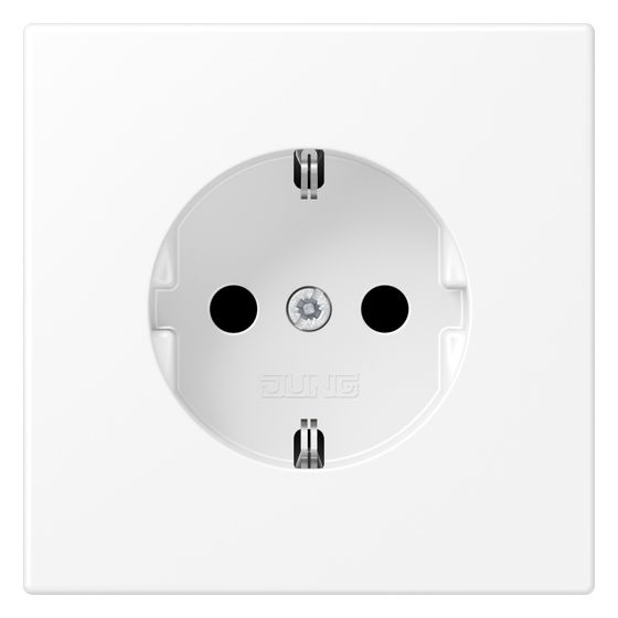 Jung Schutzkontakt-Steckdose LS LS1520KIWWM, 16A 250V, Duroplast lackiert, Schneeweiß matt