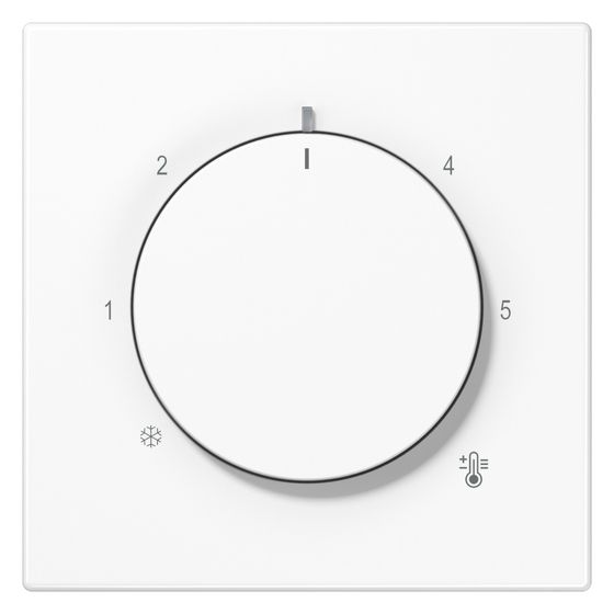 Jung Abdeckung für Thermostat LS LS1749BFWW, 70x70mm, Thermoplast, Alpinweiß