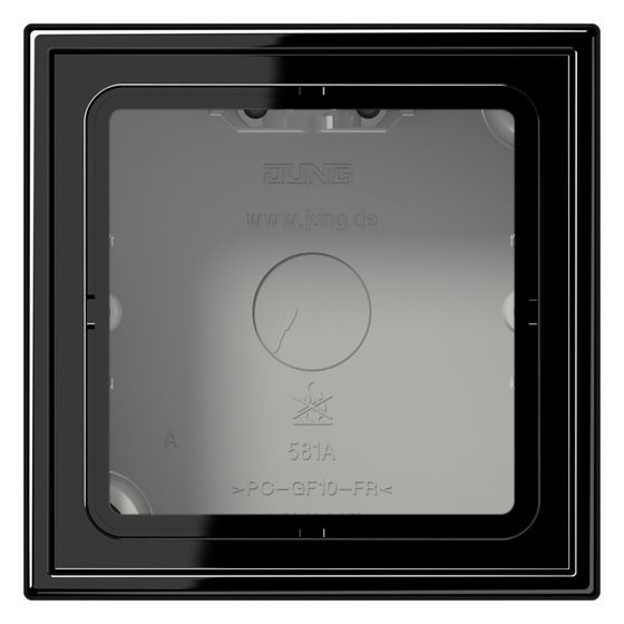 Jung Aufputz-Kappe LS CUBE 1fach, 81x81x47mm, Duroplast, Schwarz