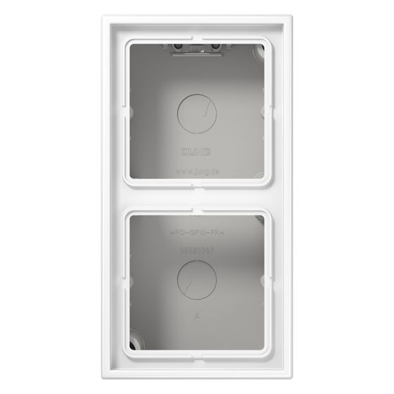 Jung Aufputz-Kappe LS CUBE LS582AWW, 2fach, Duroplast, Alpinweiß