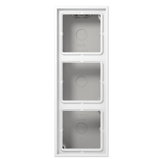 Jung Aufputz-Kappe LS CUBE 3fach, 223x81x47mm, Duroplast, Alpinweiß