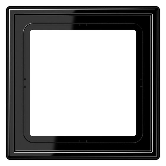 Jung Abdeckrahmen LS 990, 1fach, 81x81mm, Duroplast, Schwarz