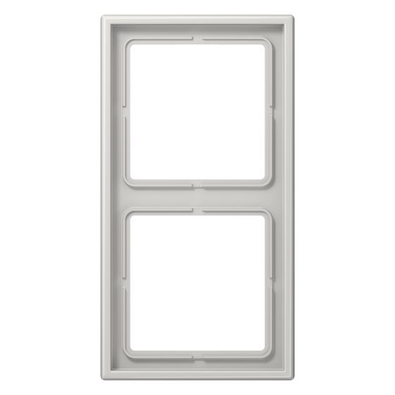 Jung Abdeckrahmen LS 990, 2fach, Duroplast, lichtgrau