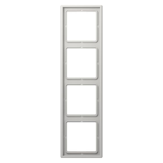 Jung Abdeckrahmen LS 990, 4fach, Duroplast, lichtgrau