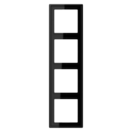 Jung Abdeckrahmen LS 990 4fach, 81x294mm, Duroplast, Schwarz
