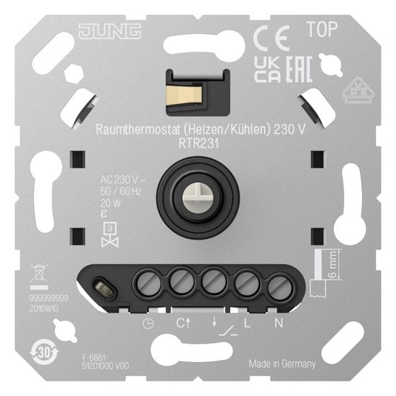 Jung Raumthermostat RTR231, 230V, Unterputz