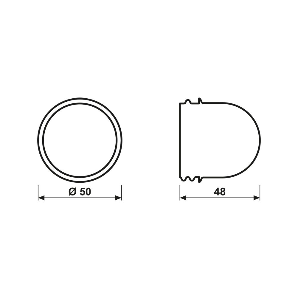 Jung Schraubhaube 37R, hoch, Thermoplast, Rot... JUNGE-37R 4011377254503 (Abb. 2)