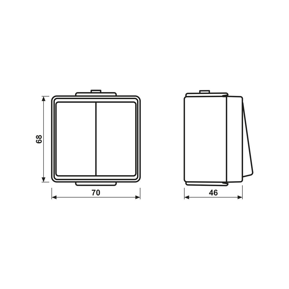Jung Jalousie-Wippschalter WG 600, 10 AX, IP44, Kunststoff, Grau... JUNGE-609VW 4011377312104 (Abb. 2)