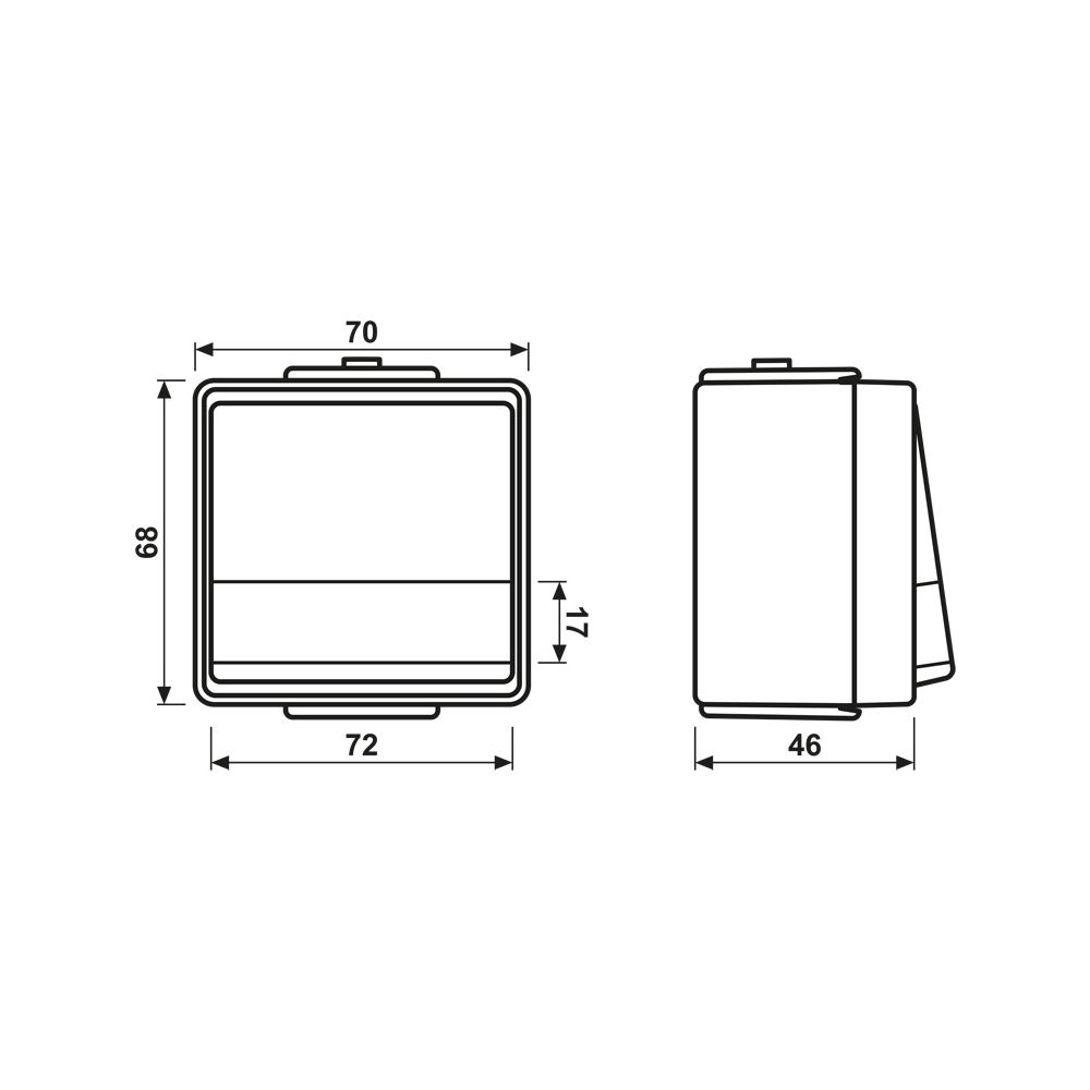 Jung Wippschalter WG 600 606NAW, IP44, Kunststoff, Grau... JUNGE-606NAW 4011377309500 (Abb. 2)