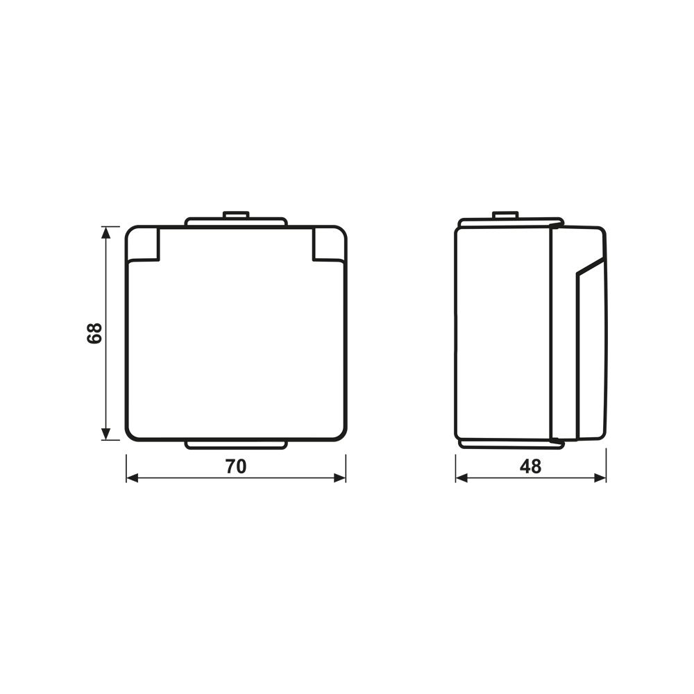 Jung Schutzkontakt-Steckdose WG 600, IP44, Kunststoff, Grau... JUNGE-620W 4011377488304 (Abb. 2)
