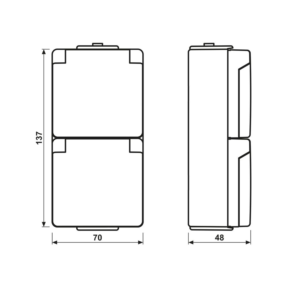 Jung Schutzkontakt-Steckdose WG 600 622 W, 16A 250V, Kunststoff, Grau... JUNGE-622W 4011377316003 (Abb. 2)