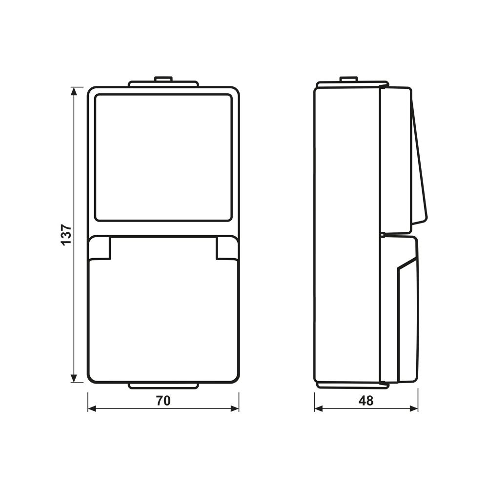 Jung Schutzkontakt-Steckdose WG 600 676W, IP44, Kunststoff, Grau... JUNGE-676W 4011377323704 (Abb. 2)