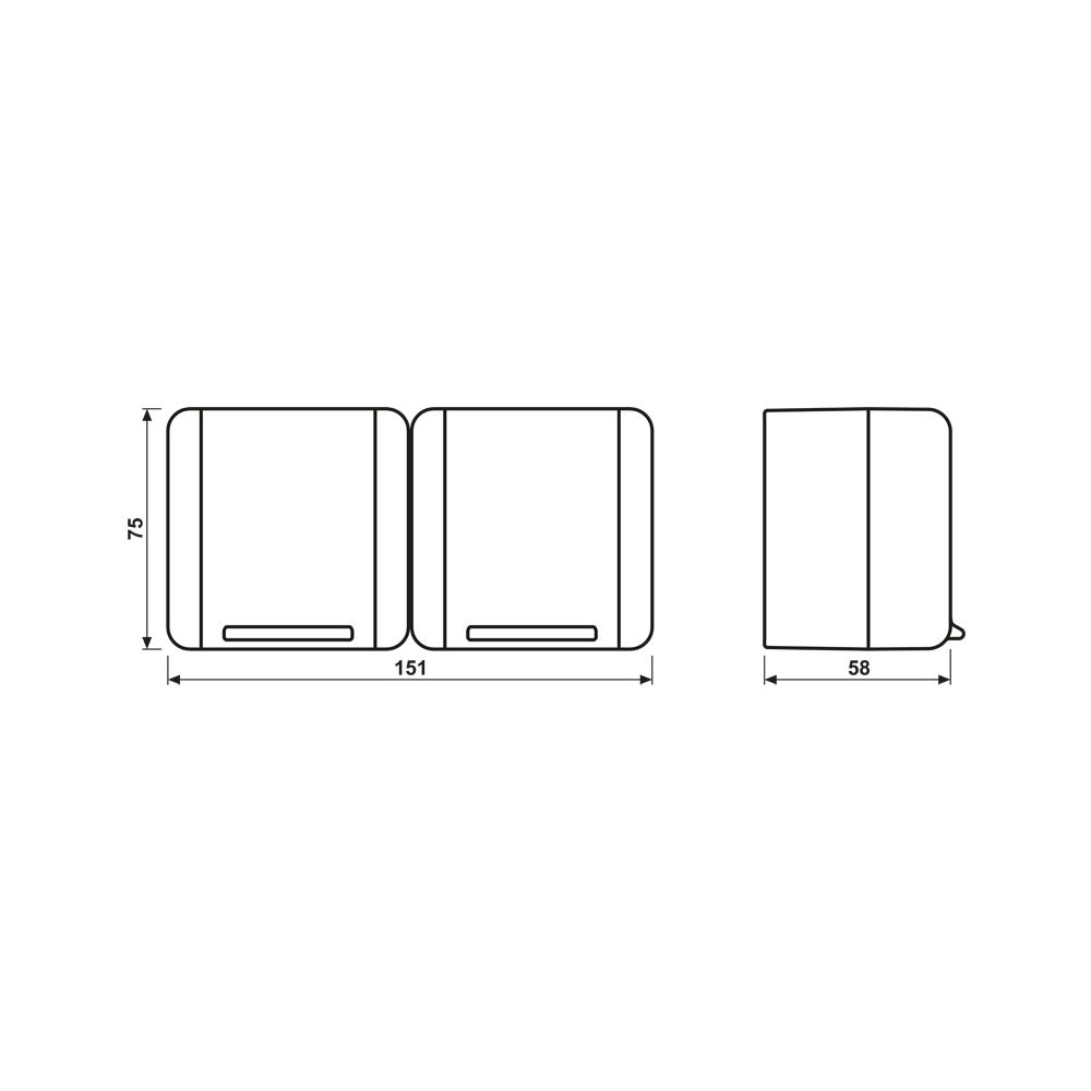 Jung Schutzkontakt-Zweifach-Steckdose WG 800 8220 W, IP44, Kunststoff, Grau, 1 Stück... JUNGE-8220W 4011377658004 (Abb. 2)