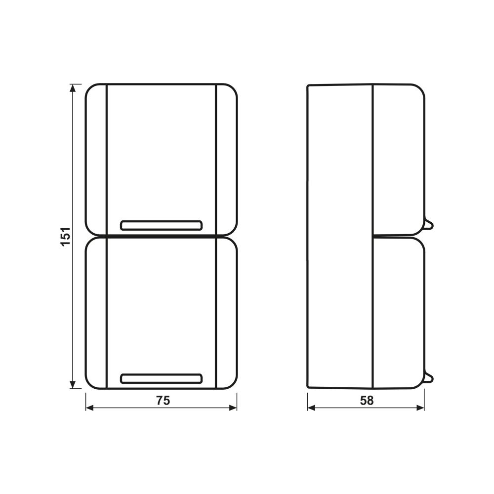 Jung Schutzkontakt-Zweifach-Steckdose WG 800, IP44, Kunststoff, Grau... JUNGE-822W 4011377657908 (Abb. 2)